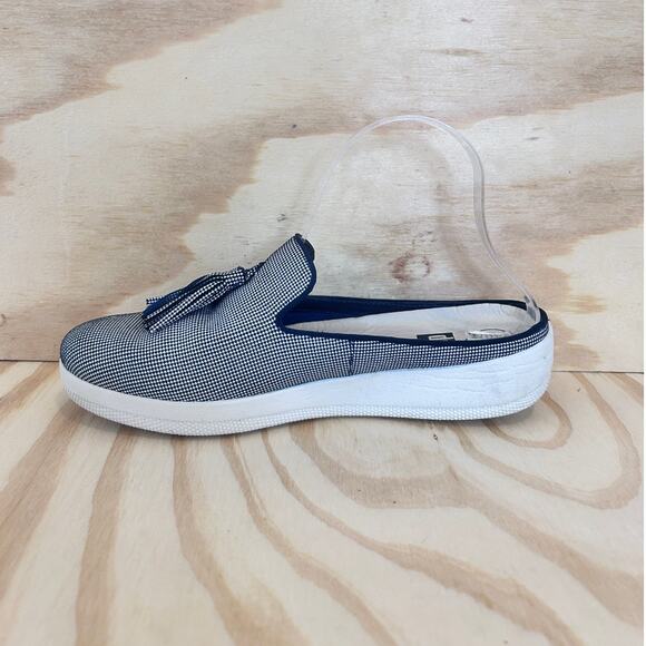 FitFlop - Super Houndstooth Tassel - Mule Shoes - Blue - Women's - 8.5 - 17STV02 - Picture 4 of 8